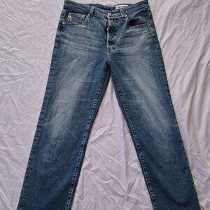 AG-ED Denim Alexxis Crop High Rise Vintage Fit Jeans, size 30R
